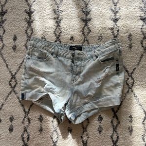 Size 28 high rise button fly jean shorts